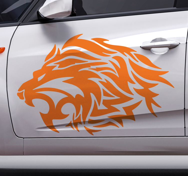 Tribal lion vinyl car sticker - TenStickers