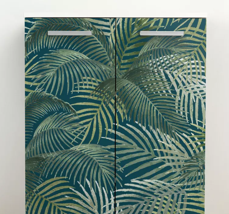 Tropical Leaf Pattern nature wall sticker - TenStickers