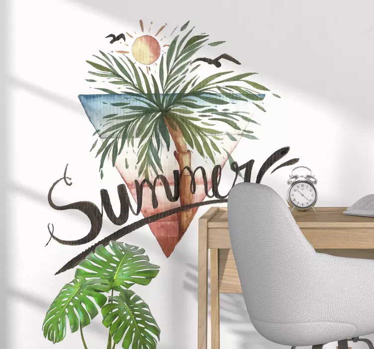 Tropical Palm Tree Summer nature wall sticker - TenStickers