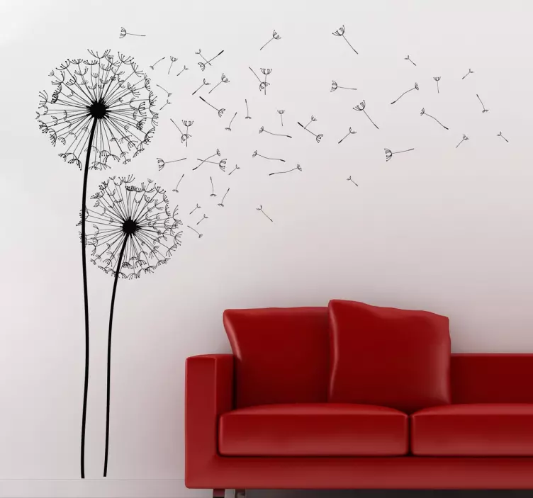 Two Dandelions Wall Art Decal - TenStickers