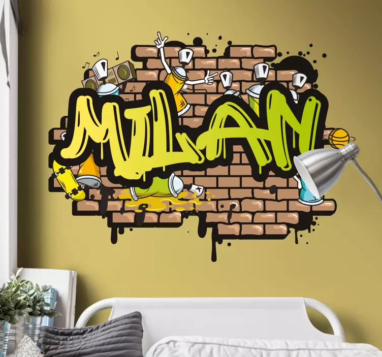 Urban decal colorful city graffiti - TenStickers