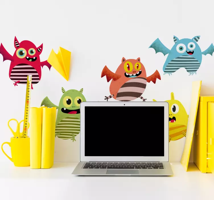 Vibrant Animated Creatures wall stickers for kid - TenStickers