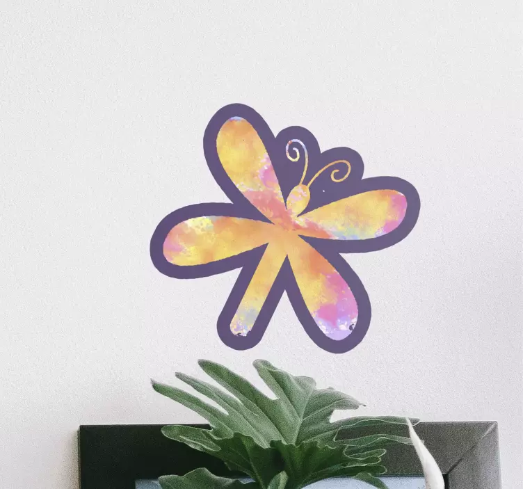 Vibrant butterfly form butterfly wall sticker - TenStickers