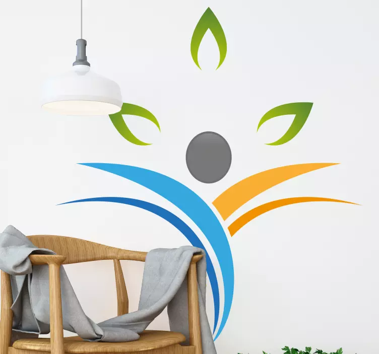 Vibrant geometric forms decoration wall sticker - TenStickers