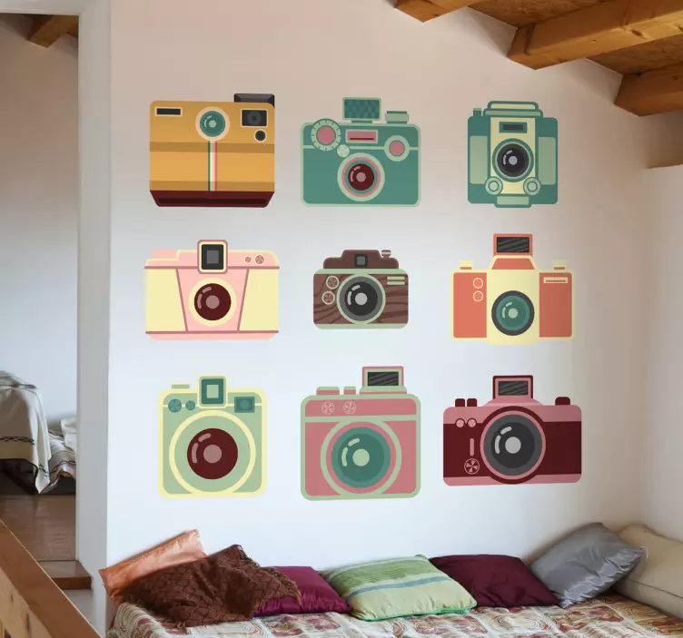 Vintage Camera Stickers - TenStickers