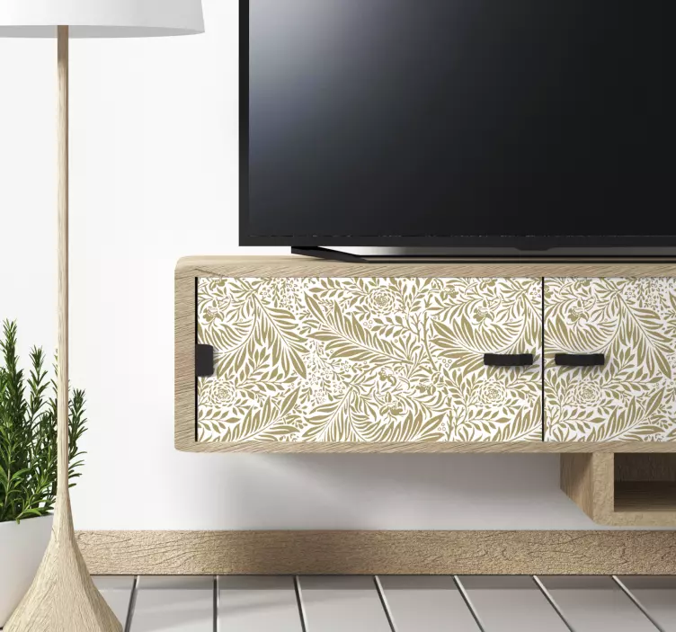 Vintage floral patterns furniture sticker - TenStickers