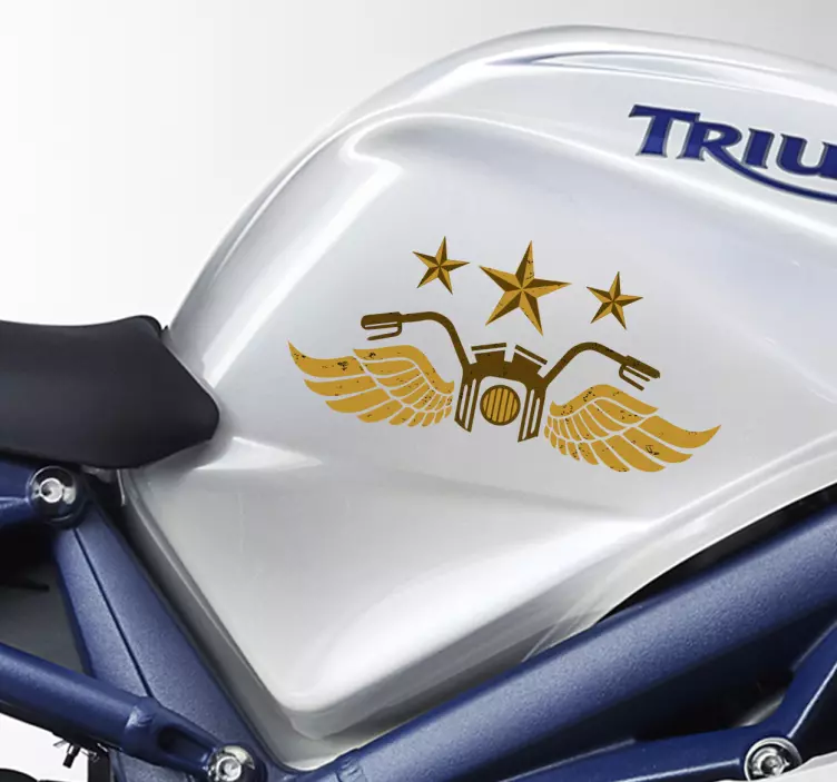 Vintage motorcycle Motorcycle Decal - TenStickers