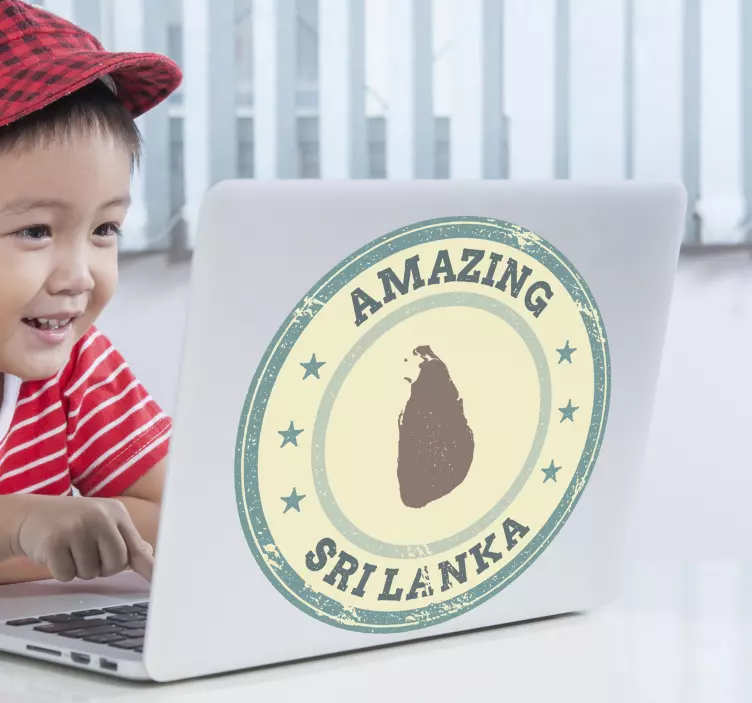 Vintage Sri Lanka laptop sticker - TenStickers