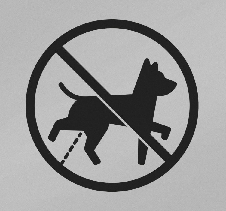 Vinyl sign for dog peeing - TenStickers