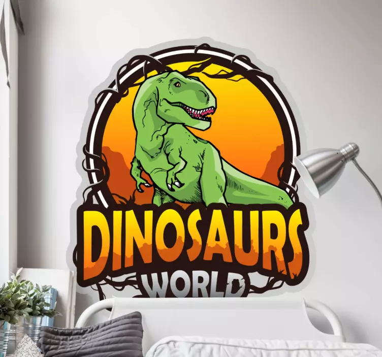 Wall sticker dinosaur adventure scene - TenStickers