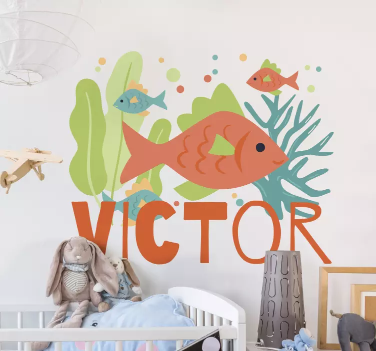 Wall stickers for kid colorful fish scene - TenStickers