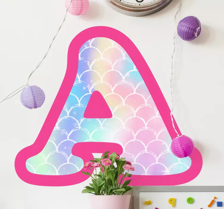Wall stickers for kid colorful initial letter - TenStickers
