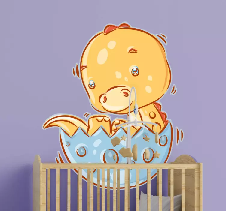 Wall stickers for kid cute hatching dinosaur - TenStickers