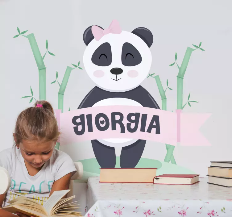 Wall stickers for kid cute panda design - TenStickers