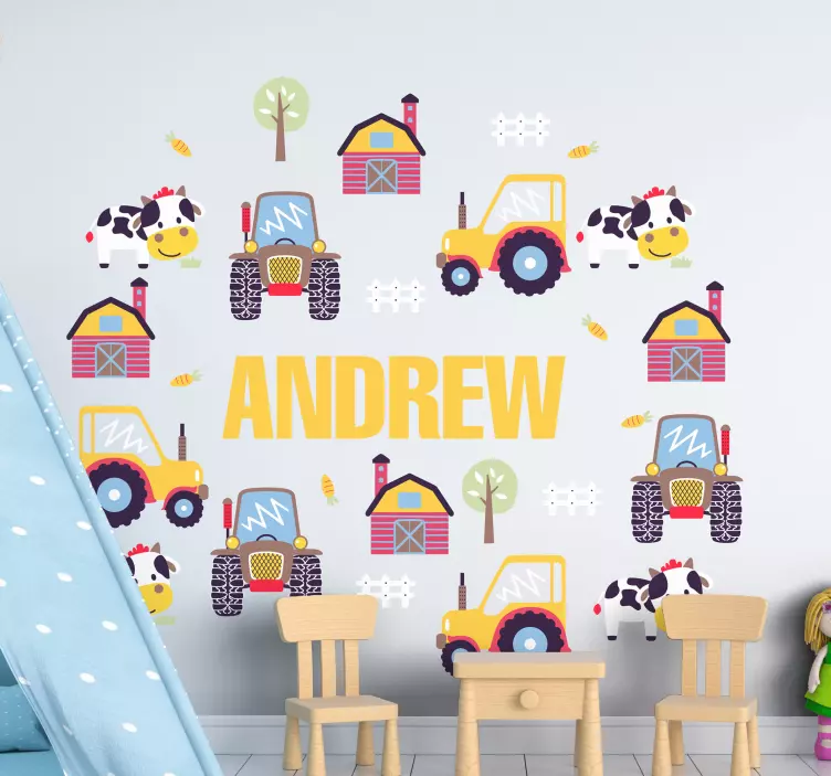 Wall stickers for kid farm theme customization - TenStickers