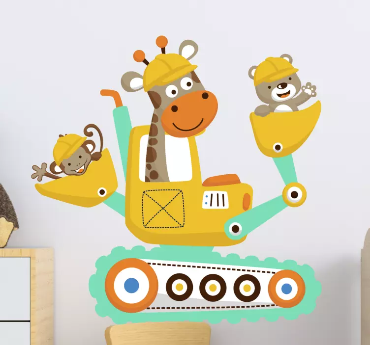 Wall stickers for kid giraffe and friends - TenStickers