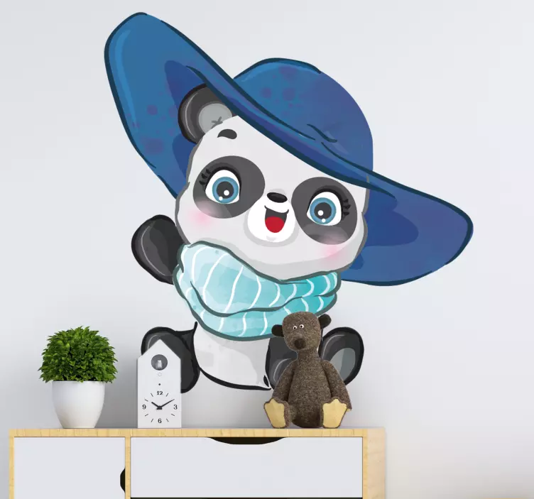 Wall stickers for kid happy panda character - TenStickers
