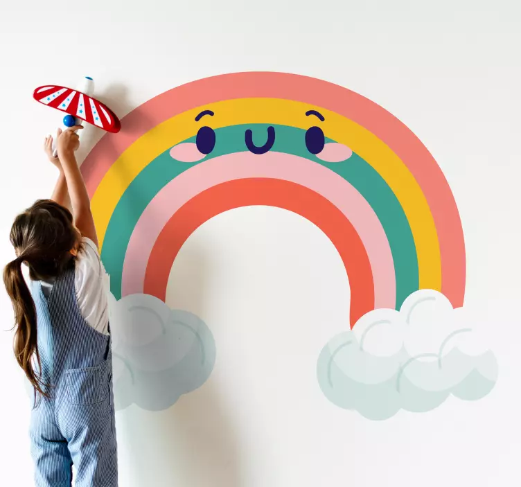 Wall stickers for kid happy rainbow design - TenStickers