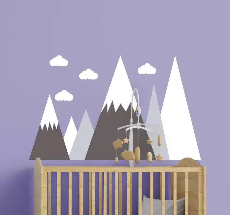 Wall stickers for kid mountain nursery scene - TenStickers