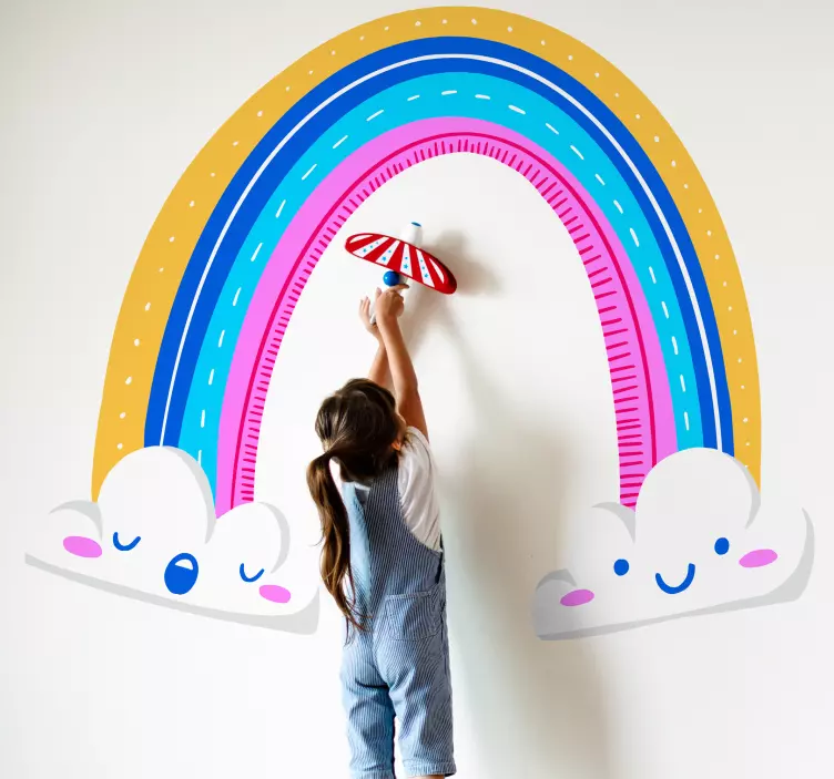 Wall stickers for kid vibrant rainbow skies - TenStickers
