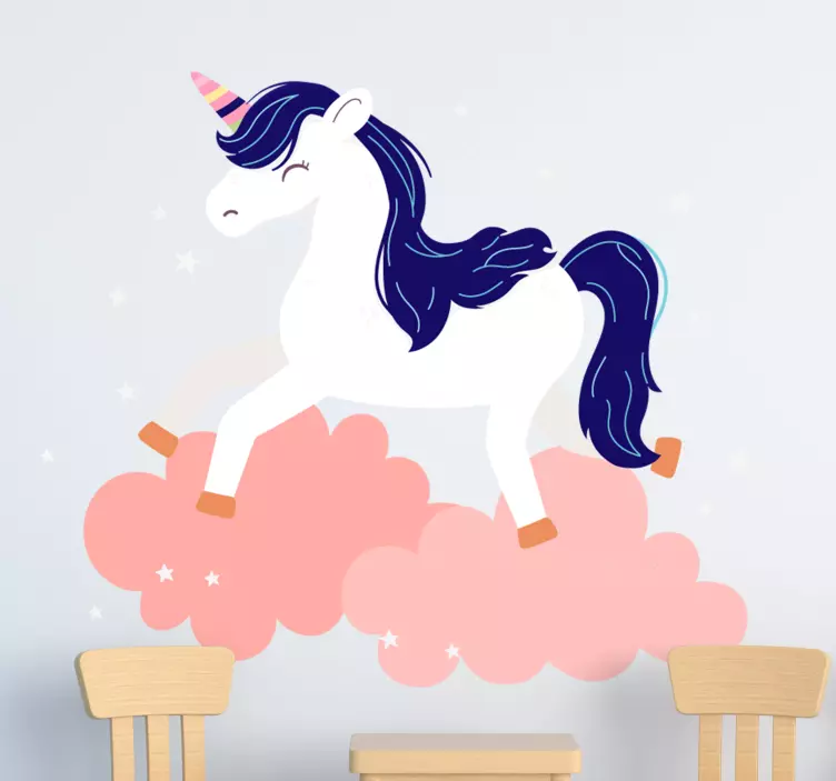 Wall stickers for kid whimsical unicorn clouds - TenStickers