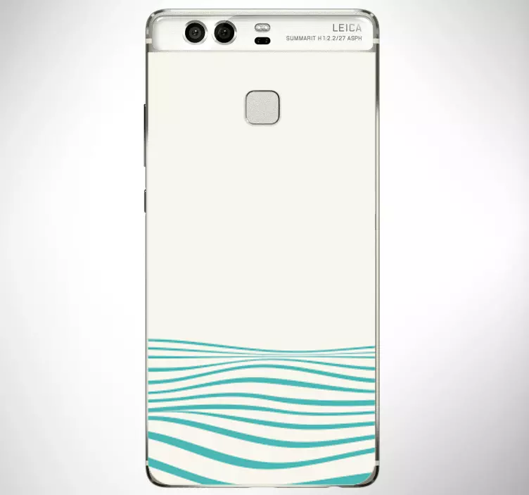 Waves Motif huawei sticker - TenStickers