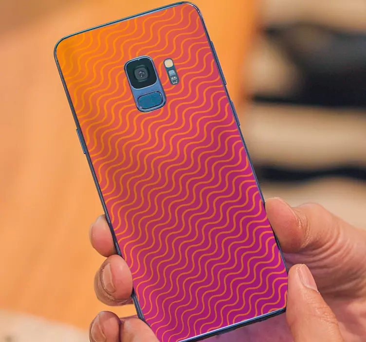 Wavy Color Pattern Samsung stickers - TenStickers