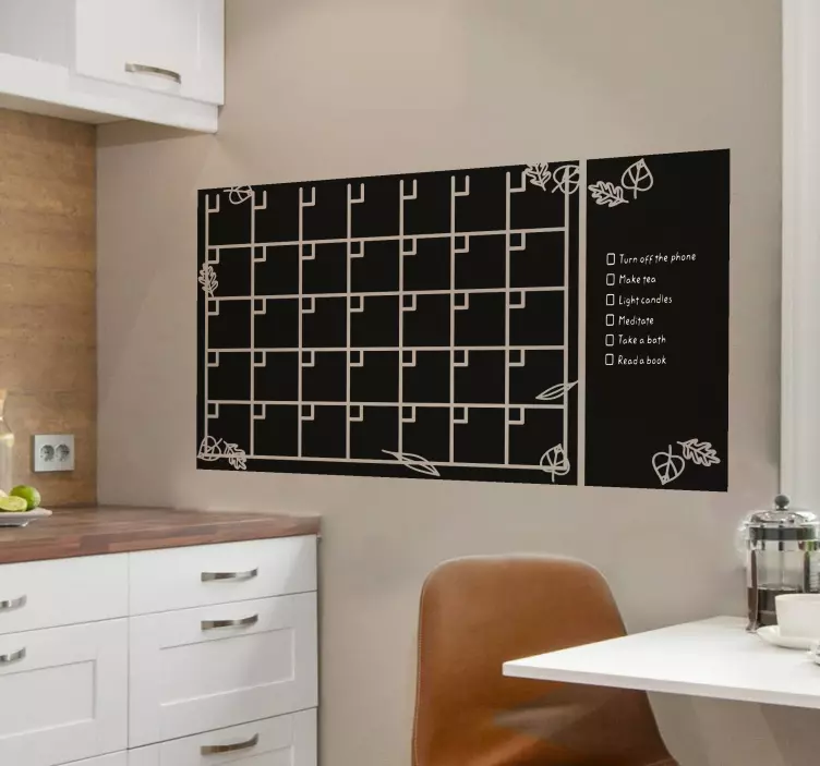 Weekly Planner and Notes chalkboard stickers - TenStickers