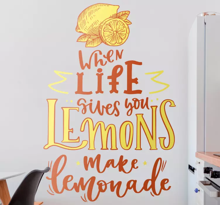 "when life gives you lemons quote sticker" - TenStickers