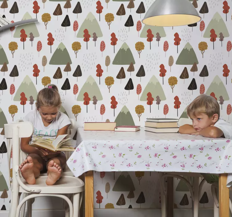 Whimsical Tree Patterns nature wall sticker - TenStickers