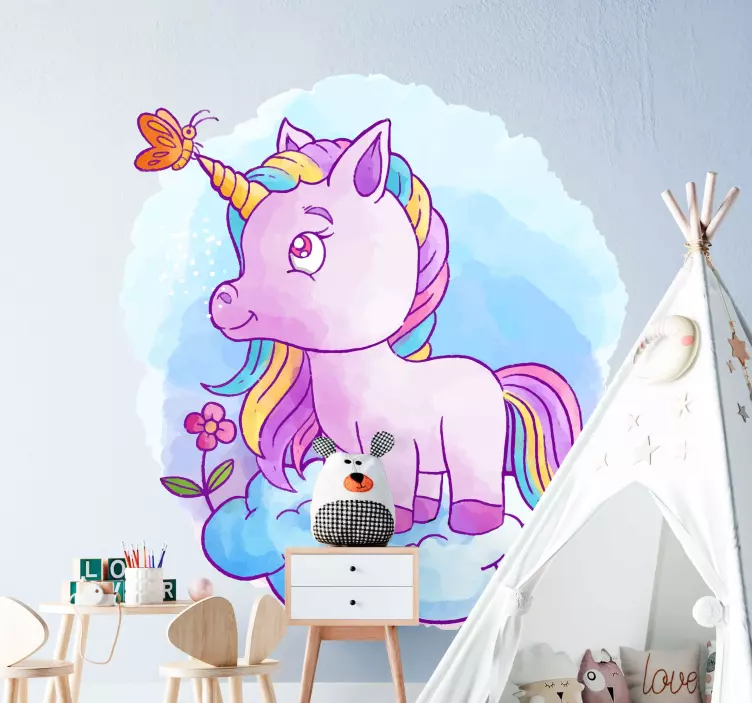 Whimsical Unicorn Fantasy wall stickers for kid - TenStickers