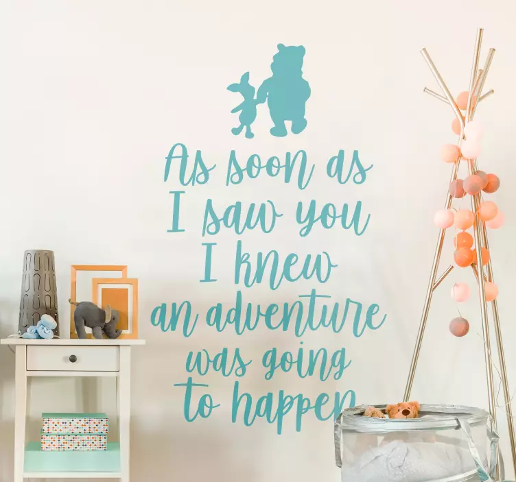 Winnie the Pooh Adventure Quote Wall Sticker - TenStickers
