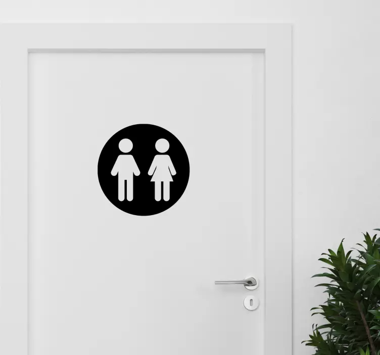 Woman man toilet sign  door sticker - TenStickers