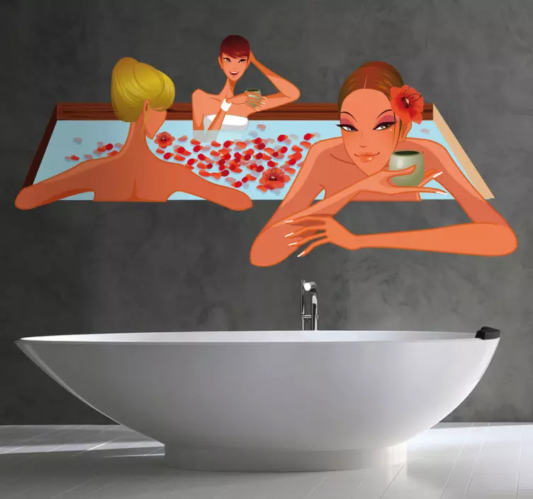 Women in a Jacuzzi Sticker - TenStickers