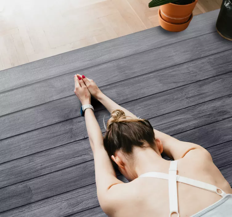 Wooden grey floor sticker floor sticker - TenStickers