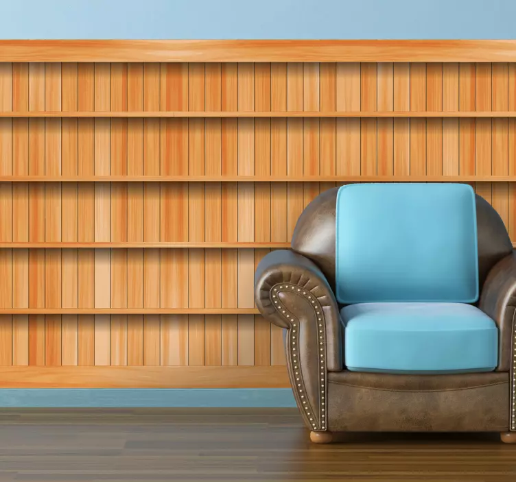 Wooden Shelves Vinyl Sheet Sticker - TenStickers