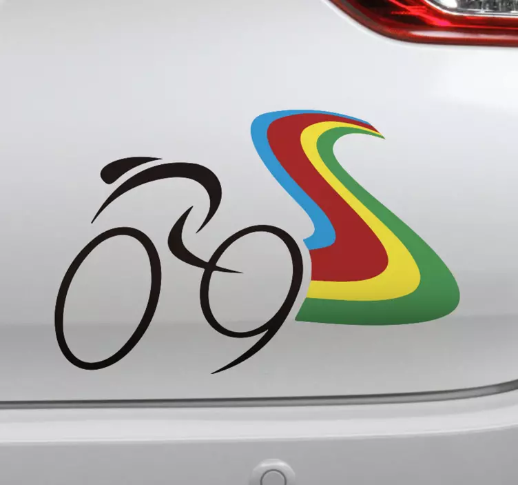 World Champion Cycling Car decal - TenStickers