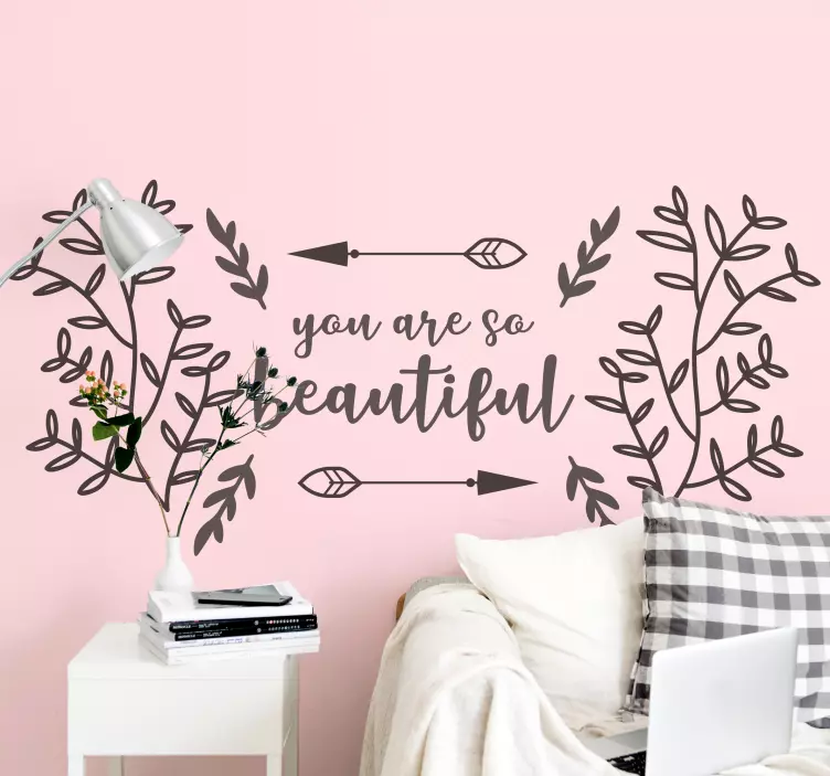 You're so beautiful bright arrows sticker - TenStickers