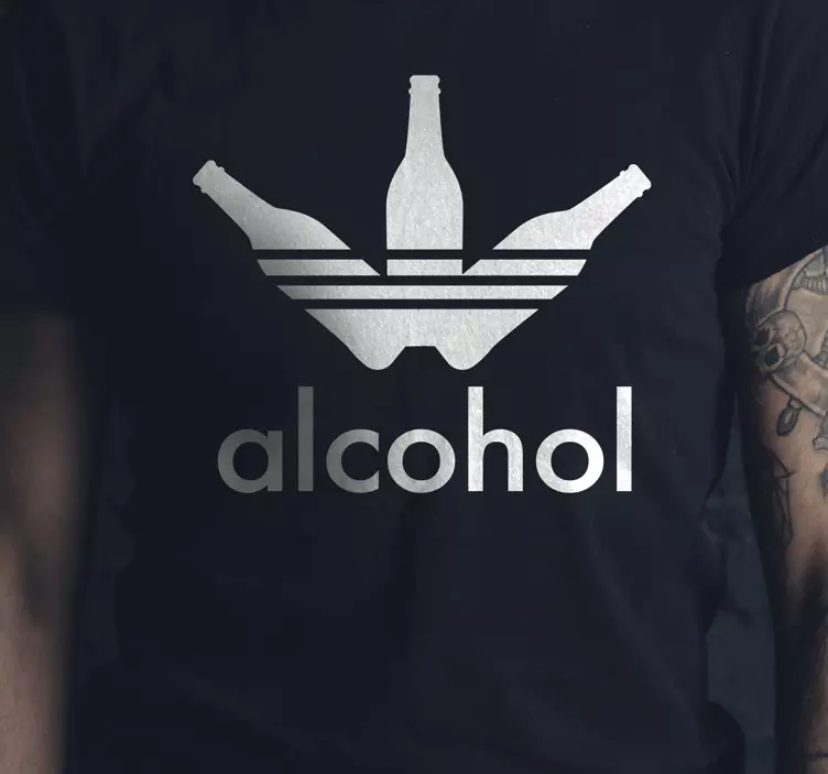 Alcohol adidas style custom t-shirt - TenStickers