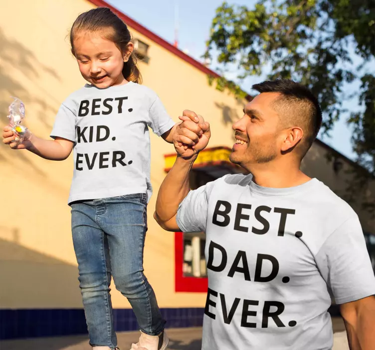Best dad and best kid Father and kids t-shirt - TenStickers