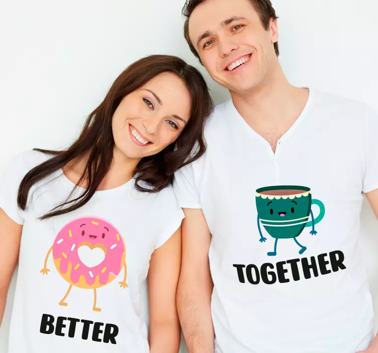 Better together couple t-shirt - TenStickers