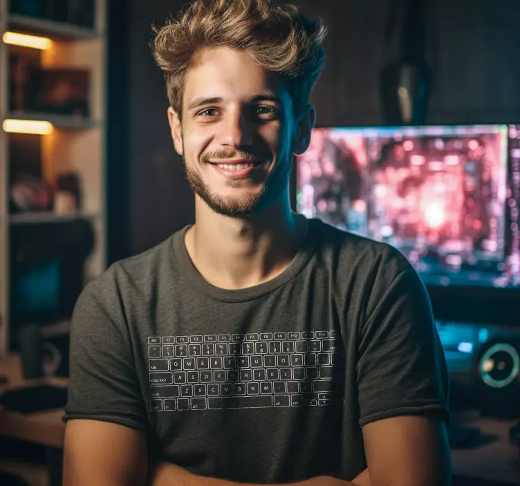 computer keyboard keys custom t-shirt - TenStickers