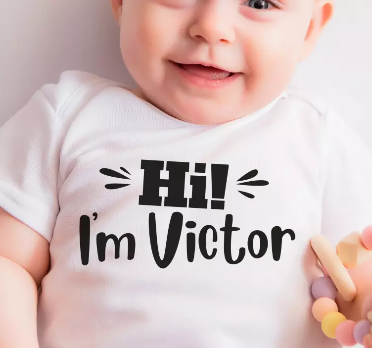 customized hello shirt Baby shirt - TenStickers