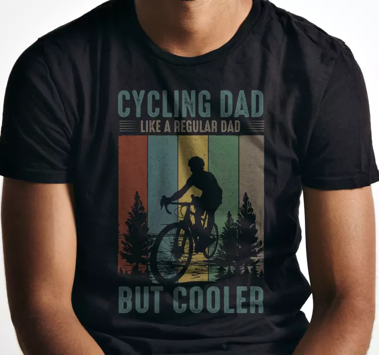 Cycling dad Fathers day shirt - TenStickers