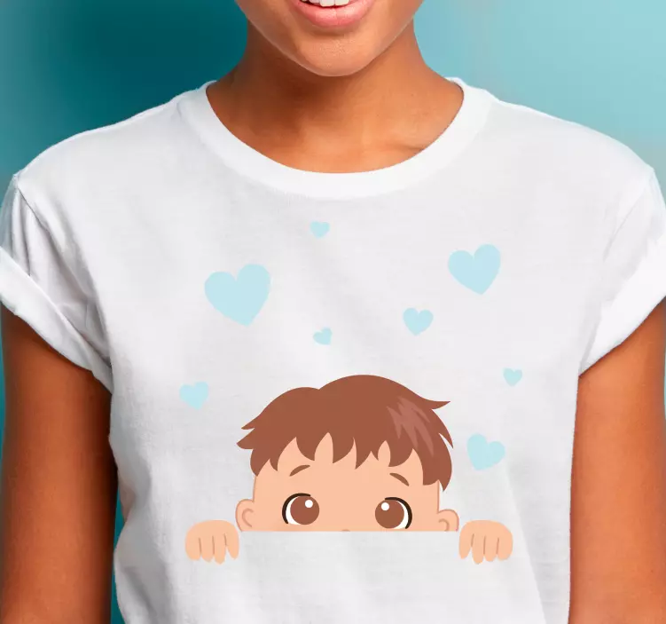 Funny Peeking Baby pregnancy shirt - TenStickers