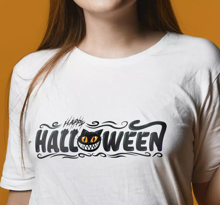 Happy Halloween Font Halloween shirt - TenStickers