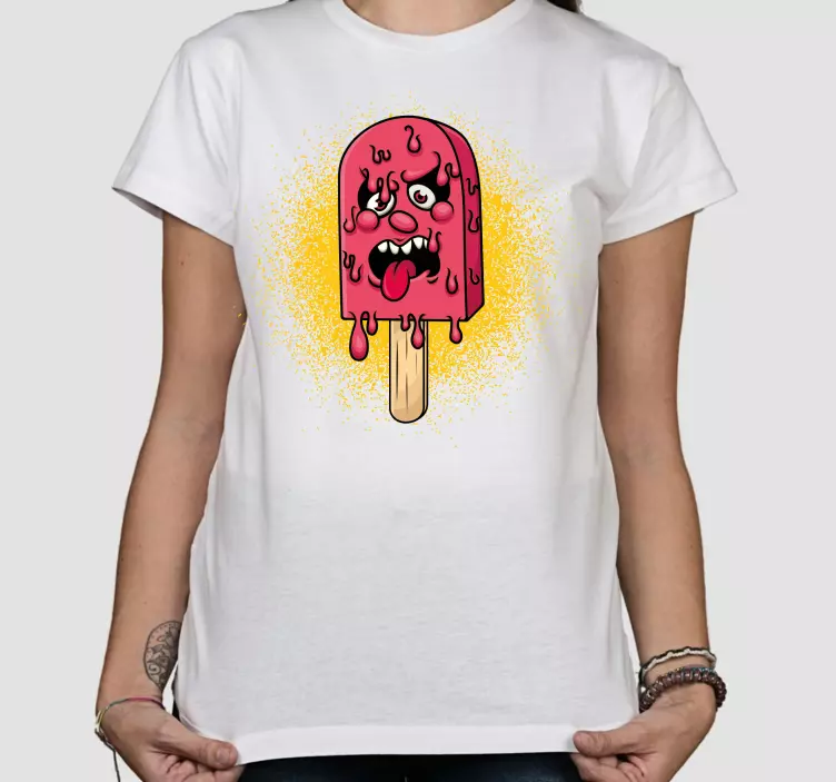 Ice pop drop graffiti cartoon custom t-shirt - TenStickers