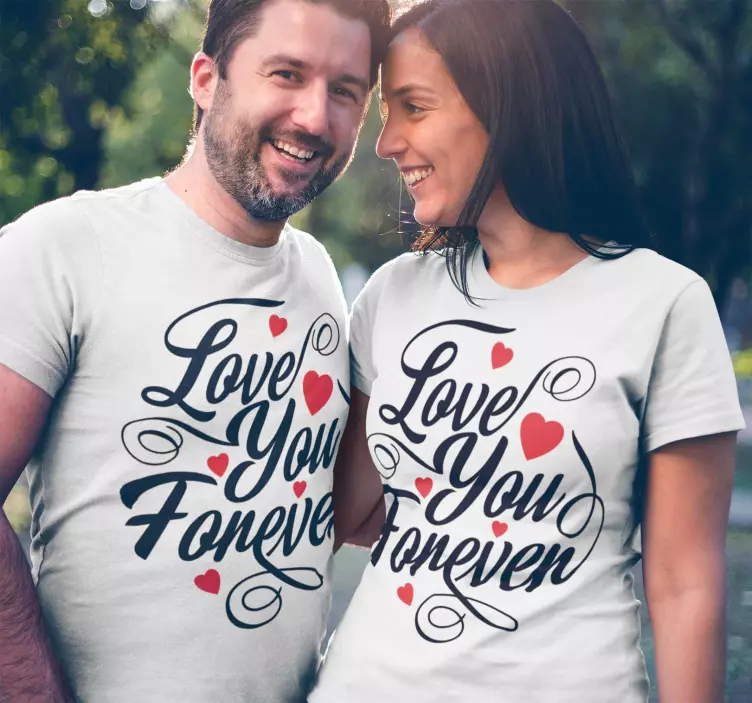 Love you forever Couple t-shirt - TenStickers