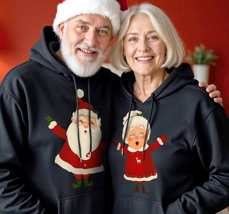 Mr. and Mrs. Claus couple t-shirt - TenStickers