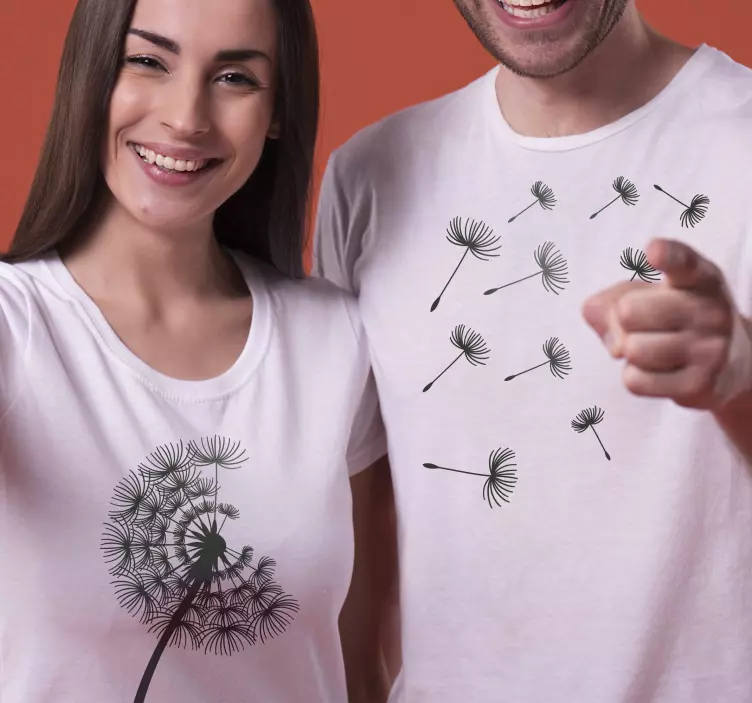 Simple dandelion  Couple t shirts - TenStickers